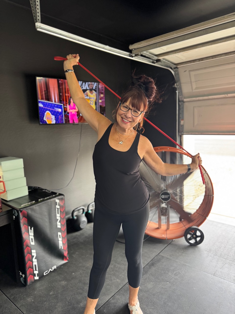 A Desert Blaze member smiling in the Casa Grande studio